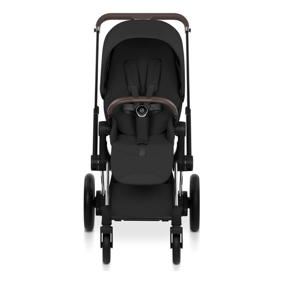 Cybex ePriam 5 2w1 Style City Grey - Chrome Brown, Rodzaj wózka: głęboko-spacerowy, Kolekcja: Style, Kolor materiału: Sepia Black, Kolor ramy: Chrome Brown, 8 zdjęcie