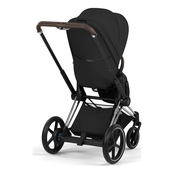 Cybex ePriam 5 2w1 Style City Grey - Chrome Brown, Rodzaj wózka: głęboko-spacerowy, Kolekcja: Style, Kolor materiału: Sepia Black, Kolor ramy: Chrome Brown, 12 zdjęcie