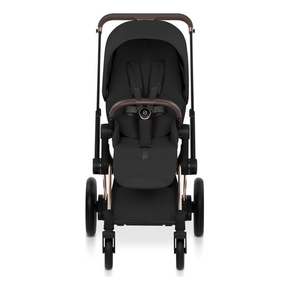 Cybex ePriam 5 2w1 Style City Grey - Chrome Brown, Rodzaj wózka: głęboko-spacerowy, Kolekcja: Style, Kolor materiału: Sepia Black, Kolor ramy: Rosegold, 21 zdjęcie