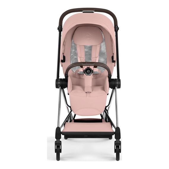 Cybex Mios 5 Style wózek spacerowy City Grey - Chrome Brown, Rodzaj wózka: spacerowy, Kolekcja: Style, Kolor materiału: Peach Pink, Kolor ramy: Chrome Brown, 5 zdjęcie