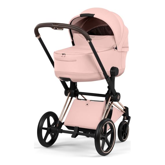Cybex Priam 5 2w1 Style City Grey - Chrome Brown, Rodzaj: głęboko-spacerowy, Kolekcja: Style, Kolor: Peach Pink, Kolor ramy: Rosegold, image 