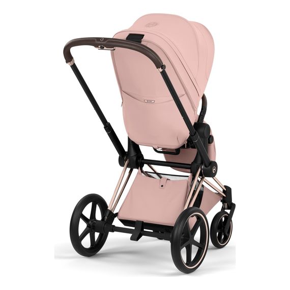Cybex Priam 5 2w1 Style City Grey - Chrome Brown, Rodzaj: głęboko-spacerowy, Kolekcja: Style, Kolor: Peach Pink, Kolor ramy: Rosegold, image , 5 image