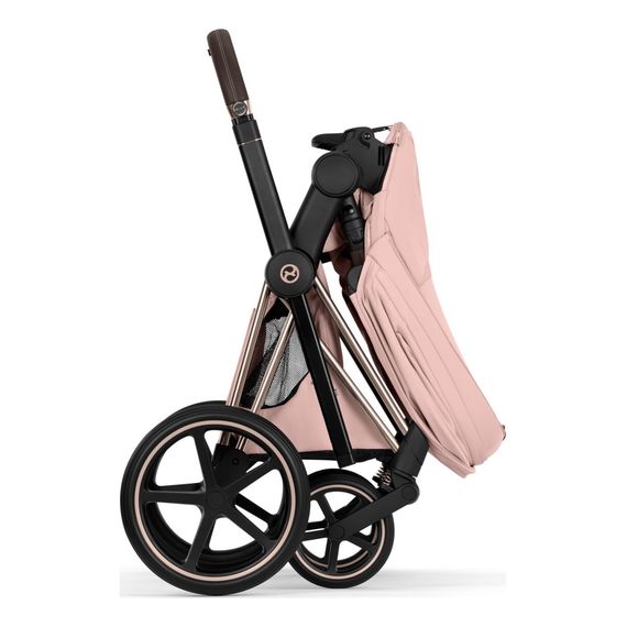Cybex Priam 5 2w1 Style City Grey - Chrome Brown, Rodzaj: głęboko-spacerowy, Kolekcja: Style, Kolor: Peach Pink, Kolor ramy: Rosegold, image , 6 image