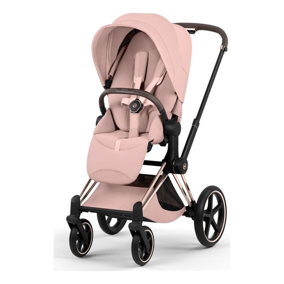 Cybex Priam 5 2w1 Style City Grey - Chrome Brown, Rodzaj: głęboko-spacerowy, Kolekcja: Style, Kolor: Peach Pink, Kolor ramy: Rosegold, image , 9 image