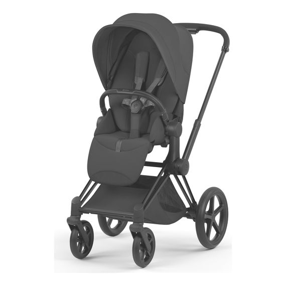 Cybex Priam 5 2w1 Style City Grey - Chrome Brown, Rodzaj wózka: głęboko-spacerowy, Kolekcja: Style, Kolor materiału: Sepia Black, Kolor ramy: Matt Black, 5 zdjęcie