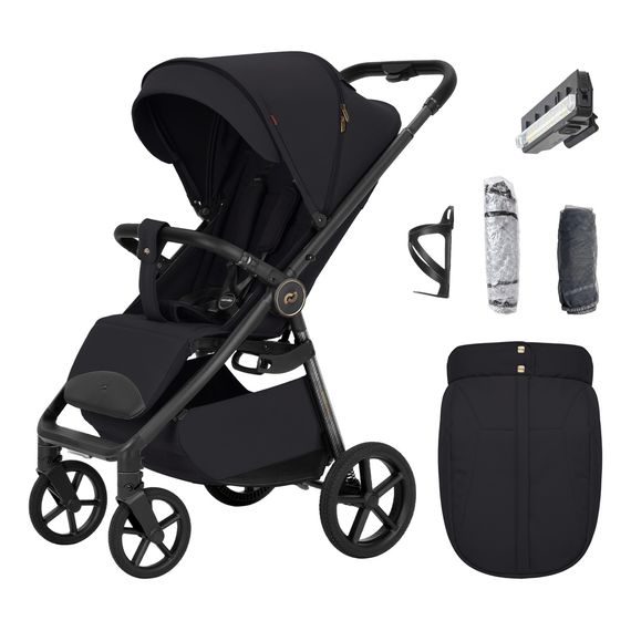 Carrello Bravo Carbon - Lightweight Pushchair with Carbon Frame (Birth - 22 kg), Rodzaj: spacerowy, Kolor: Deep Black, image , 5 image