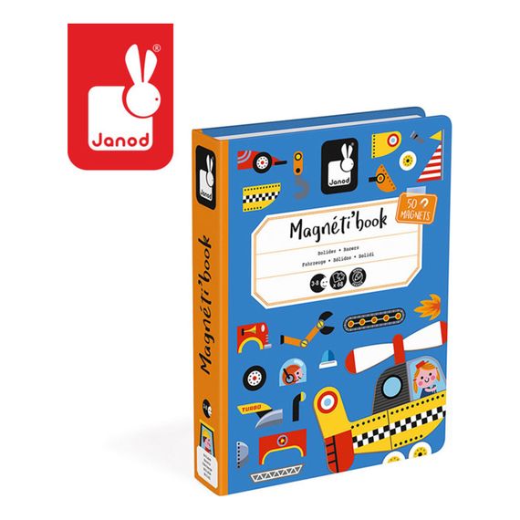 Janod magnetická skládačka Vozidla Magnetibook J02715, Kolor: Pojazdy, 7 zdjęcie