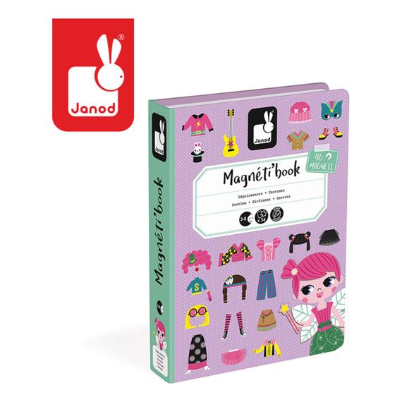 Janod magnetická skládačka Kostýmy Holčička Magnetibook J02718, Kolor: Kostiumy Dziewczynka, 7 zdjęcie