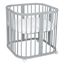 Waldin postýlka 7v1 s matrací Grey, Rodzaj: kwadratowe, Kolor: Grey