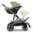 Cybex Gazelle S - sportovní kočárek s možností korby a druhého sedadla, Rodzaj wózka: spacerowy, Kolor materiału: Seashell Beige, Kolor ramy: Taupe, 8 zdjęcie