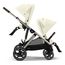 Cybex Gazelle S - sportovní kočárek s možností korby a druhého sedadla, Rodzaj wózka: spacerowy, Kolor materiału: Seashell Beige, Kolor ramy: Taupe, 9 zdjęcie