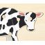 Viga puzzle na podkładce z uchwytami Krowa