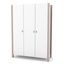 Veres Monaco 1310 – dětská skříň, třídveřová (131×47×179,5 cm) – Cappuccino White, Rodzaj: trzydrzwiowa, Kolor: Cappuccino White
