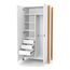 Veres Monaco 960 Two-Door Children's Wardrobe (96x47x180 cm) White Natural, Rodzaj: dwudrzwiowa, Kolor: White Natural, image , 7 image