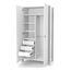 Veres Monaco 960 Two-Door Children's Wardrobe (96x47x180 cm) White Grey, Rodzaj: dwudrzwiowa, Kolor: White Grey, image , 7 image