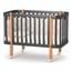 Veres Monaco – postýlka se sklopnou bočnicí (120×60 cm), verze mini (80×60 cm) – Anthracite Natural, Rozmiar: 80x60 lub 120x60 cm, Kolor: Anthracite Natural, 23 zdjęcie