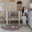 Veres Monaco Velour – postýlka se sklopnou bočnicí (120×60 cm), verze mini (80×60 cm) – Velour Cappuccino White, Rozmiar: 80x60 lub 120x60 cm, Kolor: Velour Cappuccino White, 15 zdjęcie