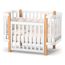 Veres Monaco – postýlka se sklopnou bočnicí (120×60 cm), verze mini (80×60 cm) – White Natural, Rozmiar: 80x60 lub 120x60 cm, Kolor: White Natural, 11 zdjęcie