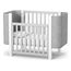 Veres Monaco Velour – postýlka se sklopnou bočnicí (120×60 cm), verze mini (80×60 cm) – Velour Grey White, Rozmiar: 80x60 lub 120x60 cm, Kolor: Velour Grey White, 10 zdjęcie