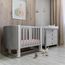 Veres Monaco Velour – postýlka se sklopnou bočnicí (120×60 cm), verze mini (80×60 cm) – Velour Grey White, Rozmiar: 80x60 lub 120x60 cm, Kolor: Velour Grey White, 18 zdjęcie