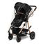Lionelo Amber 3w1 - wózek wielofunkcyjny z fotelikiem, Rodzaj wózka: zestaw 3w1, Kolor materiału: Black Onyx, 8 zdjęcie