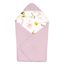 Lionelo Travel Swaddle Blanket zavinovačka do autosedačky Beige Magnolia, Kolor: Pink Flower