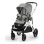 Cybex Gazelle S - sportovní kočárek s možností korby a druhého sedadla, Rodzaj wózka: spacerowy, Kolor materiału: Stone Grey, Kolor ramy: Silver, 9 zdjęcie