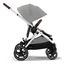 Cybex Gazelle S - sportovní kočárek s možností korby a druhého sedadla, Rodzaj wózka: spacerowy, Kolor materiału: Stone Grey, Kolor ramy: Silver, 10 zdjęcie
