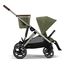 Cybex Gazelle S - sportovní kočárek s možností korby a druhého sedadla, Rodzaj wózka: spacerowy, Kolor materiału: Moss Green, Kolor ramy: Taupe