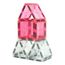 Cleverclixx magnetická stavebnice Glitter Tiles Pack Transparent / Pink 16 ks, 8 zdjęcie