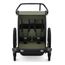 Thule Chariot Lite 2 - cyklovozík pro dvě děti, Rodzaj wózka: dla dwójki dzieci, Kolor materiału: Vintage Green, 3 zdjęcie