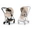 Cybex Mios 5.0 2w1 Black Cozy Beige, Rodzaj wózka: głęboko-spacerowy, Kolekcja: Comfort, Kolor materiału: Cozy Beige, Kolor ramy: Black