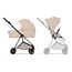 Cybex Mios 5.0 2w1 Black Cozy Beige, Rodzaj wózka: głęboko-spacerowy, Kolekcja: Comfort, Kolor materiału: Cozy Beige, Kolor ramy: Black, 3 zdjęcie