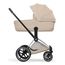 Cybex Priam 5 2w1 Style City Grey - Chrome Brown, Rodzaj wózka: głęboko-spacerowy, Kolekcja: Style, Kolor materiału: Cozy Beige, Kolor ramy: Chrome Brown, 4 zdjęcie