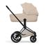 Cybex Priam 5 2w1 Style City Grey - Chrome Brown, Rodzaj wózka: głęboko-spacerowy, Kolekcja: Style, Kolor materiału: Cozy Beige, Kolor ramy: Matt Black, 4 zdjęcie