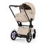Cybex ePriam 5 2w1 Style City Grey - Chrome Brown, Rodzaj wózka: głęboko-spacerowy, Kolekcja: Style, Kolor materiału: Cozy Beige, Kolor ramy: Rosegold