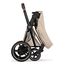 Cybex ePriam 5 2w1 Style City Grey - Chrome Brown, Rodzaj wózka: głęboko-spacerowy, Kolekcja: Style, Kolor materiału: Cozy Beige, Kolor ramy: Rosegold, 3 zdjęcie