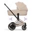 Cybex ePriam 5 2w1 Style City Grey - Chrome Brown, Rodzaj wózka: głęboko-spacerowy, Kolekcja: Style, Kolor materiału: Cozy Beige, Kolor ramy: Rosegold, 4 zdjęcie