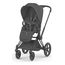 Cybex Priam 5 2w1 Style City Grey - Chrome Brown, Rodzaj wózka: głęboko-spacerowy, Kolekcja: Style, Kolor materiału: Sepia Black, Kolor ramy: Matt Black, 5 zdjęcie