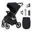 Carrello Bravo Carbon - Lightweight Pushchair with Carbon Frame (Birth - 22 kg), Rodzaj: spacerowy, Kolor: Deep Black, image , 5 image