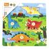 Viga puzzle z uchwytami Dinozaury