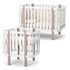 Veres Monaco – postýlka se sklopnou bočnicí (120×60 cm), verze mini (80×60 cm) – Cappuccino White, Rozmiar: 80x60 lub 120x60 cm, Kolor: Cappuccino White