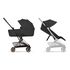 Cybex Coya 2w1 Black Cozy Beige, Rodzaj wózka: głęboko-spacerowy, Kolekcja: Comfort, Kolor materiału: Sepia Black, Kolor ramy: Rosegold