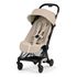 Cybex Coya — kompaktní sportovní kočárek do letadla, Rodzaj wózka: spacerowy, Kolekcja: Comfort, Kolor materiału: Cozy Beige, Kolor ramy: Black