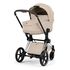 Cybex Priam 5 2w1 Style City Grey - Chrome Brown, Rodzaj wózka: głęboko-spacerowy, Kolekcja: Style, Kolor materiału: Cozy Beige, Kolor ramy: Chrome Brown