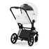 Cybex Priam 5 2w1 Style City Grey - Chrome Brown, Rodzaj: głęboko-spacerowy, Kolekcja: Style, Kolor: Off white, Kolor ramy: Matt Black, image 