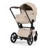 Cybex Priam 5 2w1 Style City Grey - Chrome Brown, Rodzaj wózka: głęboko-spacerowy, Kolekcja: Style, Kolor materiału: Cozy Beige, Kolor ramy: Rosegold
