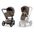 Cybex Priam 5.0 2-in-1 Pram with Carry Cot, Rodzaj: głęboko-spacerowy, Kolekcja: Comfort, Kolor: Coconut Brown, Kolor ramy: Matt Black, image 