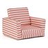 Kids Concept rozkládací dětské křeslo pruhované Clay Pink, Kolor: Paski Clay Pink