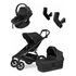 Thule Urban Glide 4-wheel kočík 3v1 Black s adaptérom a autosedačkou Maple Black, Rodzaj wózka: zestaw 3w1, Kolor materiału: Black